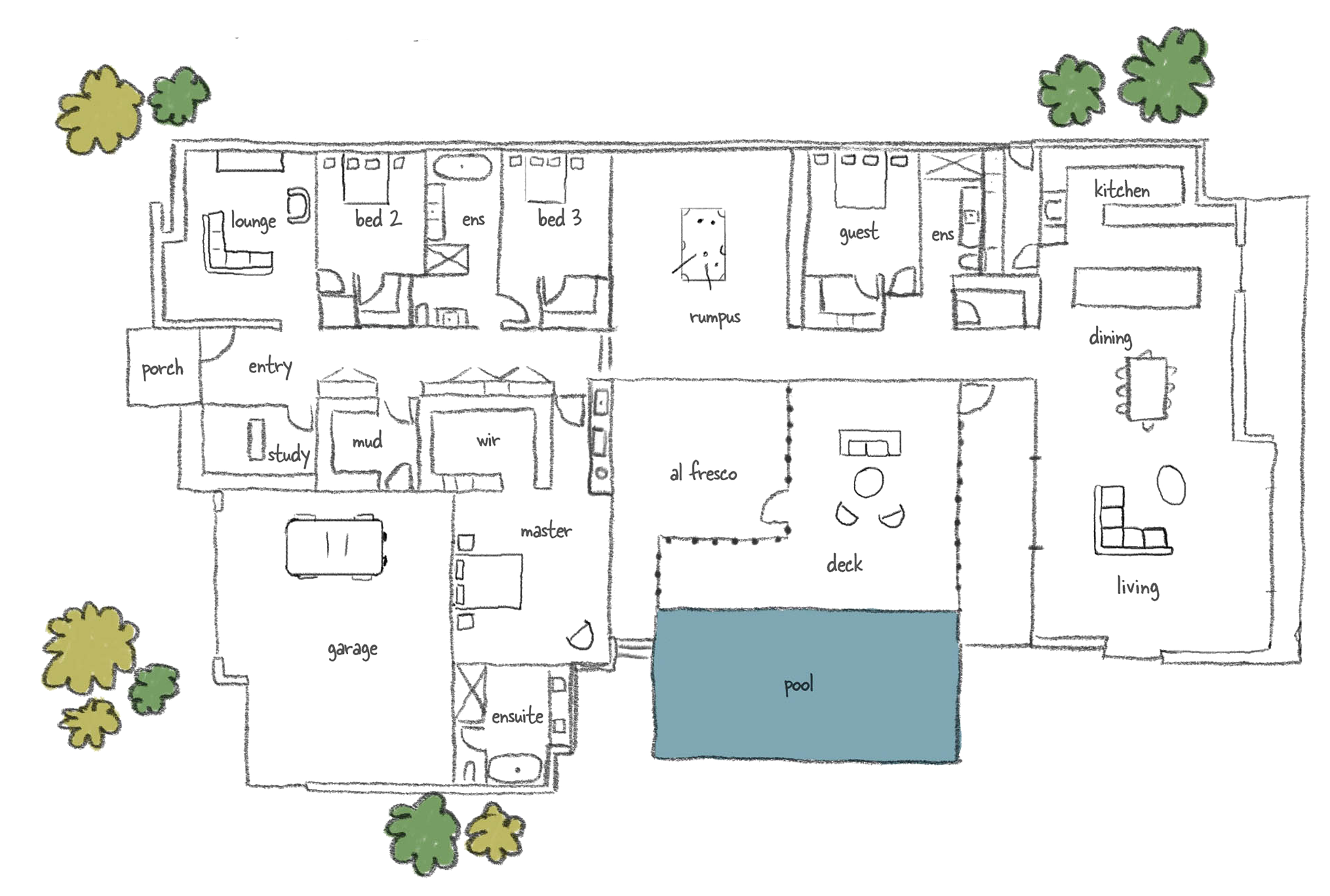custom home design and floor plan by luxury home builder in mornington peninsula