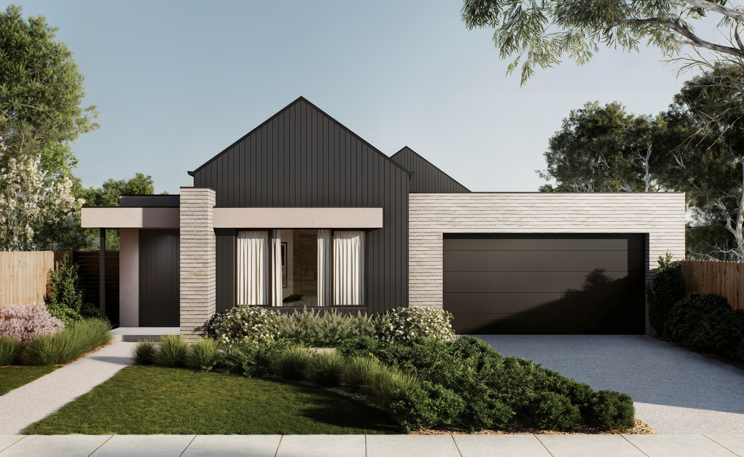 Modern Pavilion House Design — Saltspring 35 by Beachstone Homes showcasing clean lines, open-plan living, and seamless indoor-outdoor connection."